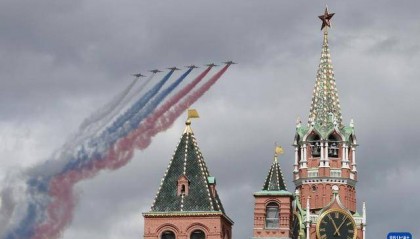 莫斯科举行纪念苏联伟大卫国战争胜利80周年阅兵式彩排