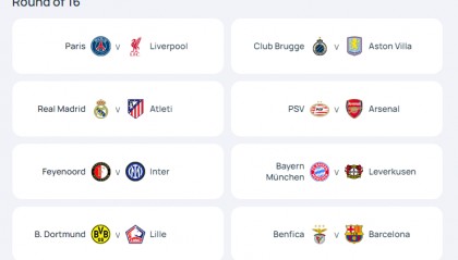 欧冠抽签：皇马战马竞 拜仁VS勒沃库森 巴黎对垒利物浦