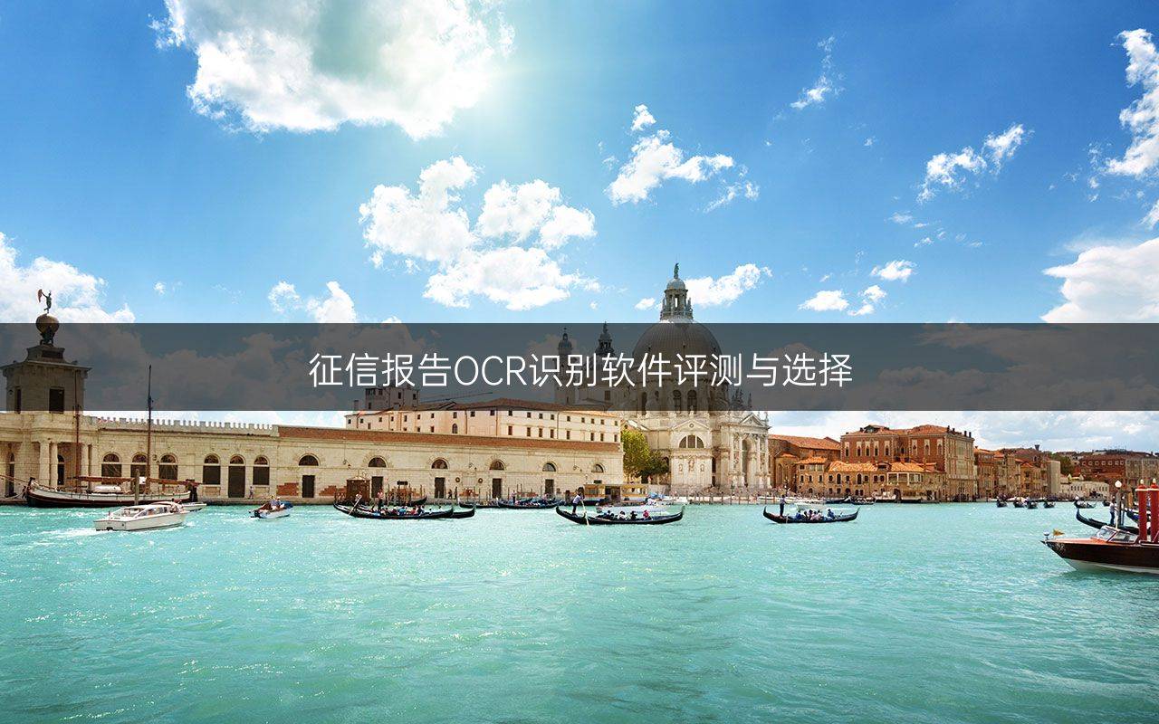 征信报告OCR识别软件评测与选择